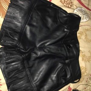 Leather shorts